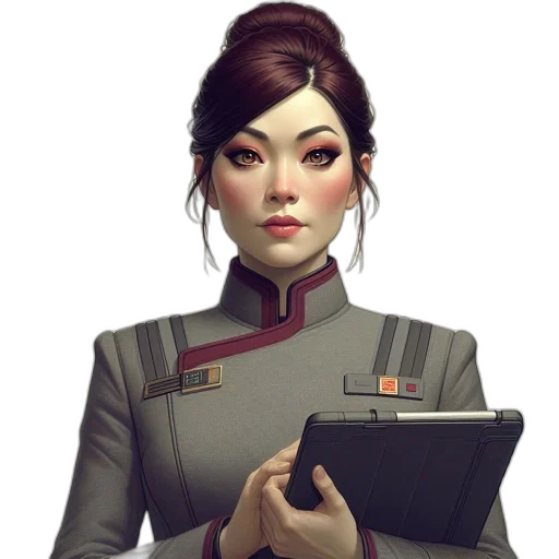 staff, face, robot, jacket transparent PNG cut-out