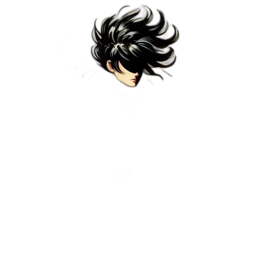 hair, mask, face, staff transparent PNG cut-out