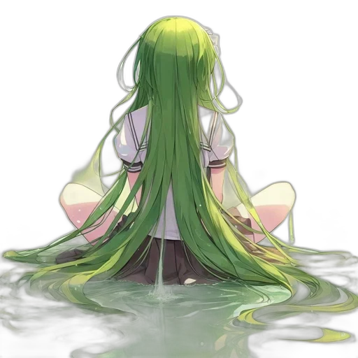 hair, dress, crown, creature transparent PNG cut-out