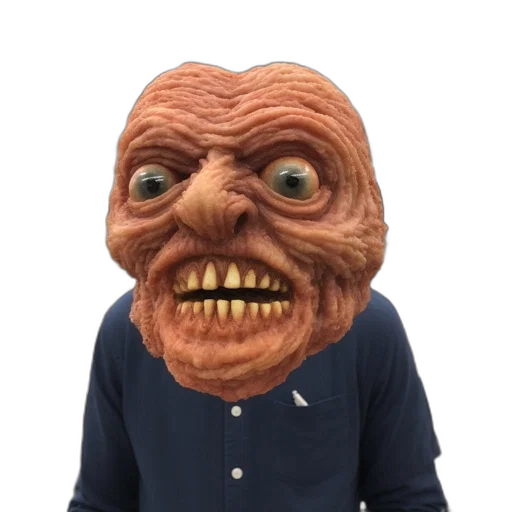 mask, creature, face, jacket transparent PNG cut-out