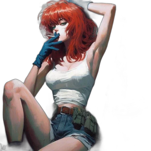 jacket, dress, weapon, concept art transparent PNG cut-out