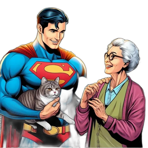 comic book art, urban, scene, features transparent PNG cut-out