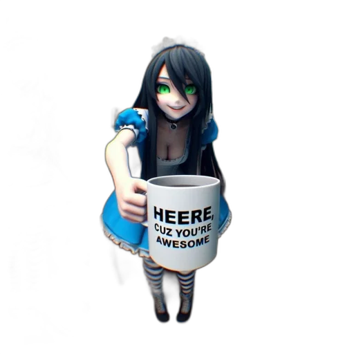 bottle, robot, creature, 3d render transparent PNG cut-out