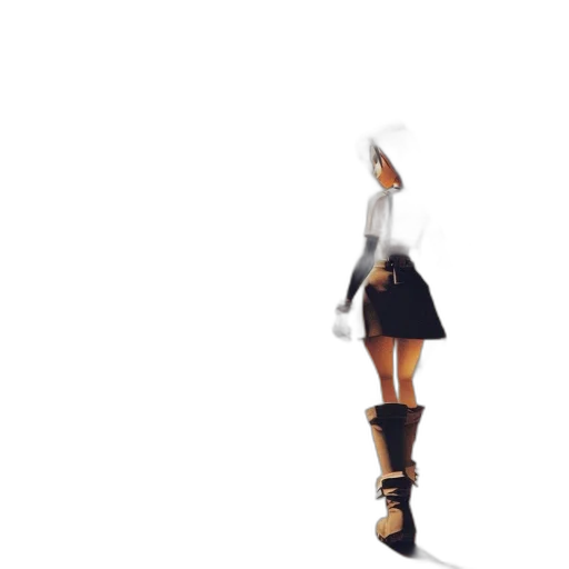 dress, staff, shoes, weapon transparent PNG cut-out