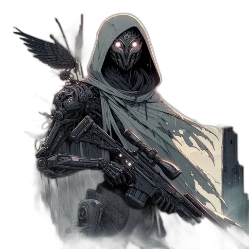 weapon, sword, mask, jacket transparent PNG cut-out