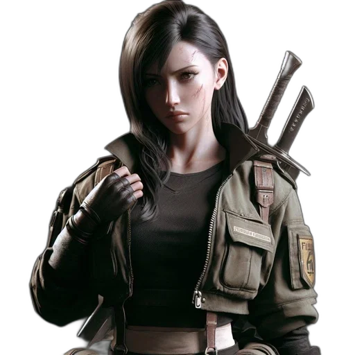 staff, jacket, weapon, concept art transparent PNG cut-out
