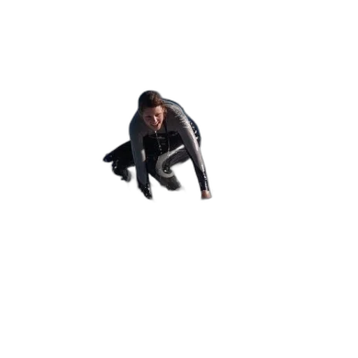 creature, jacket, staff, hair transparent PNG cut-out