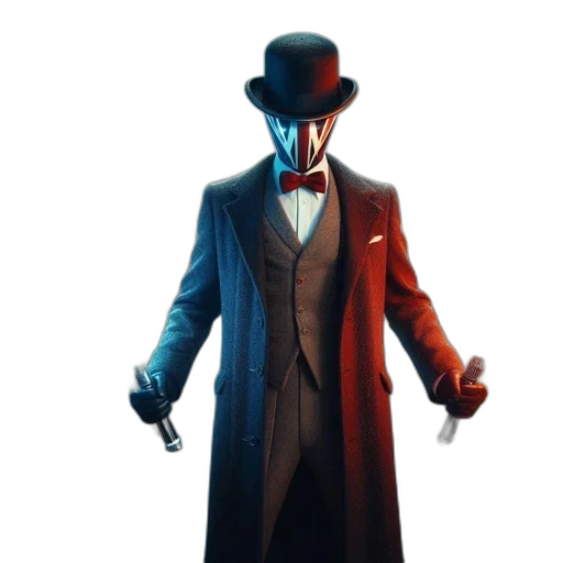 mask, jacket, hat, robot transparent PNG cut-out