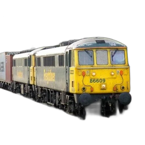 3d render, photorealistic, yellow, train transparent PNG cut-out