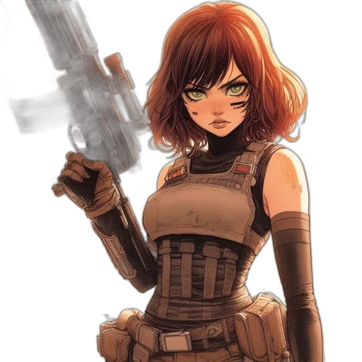 weapon, comic book art, concept art, pixel art transparent PNG cut-out