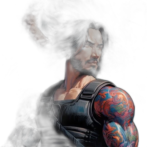 hair, comic book art, concept art, fantasy art transparent PNG cut-out