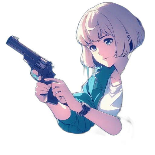 weapon, staff, umbrella, robot transparent PNG cut-out