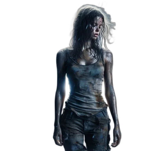 creature, concept art, comic book art, photorealistic transparent PNG cut-out