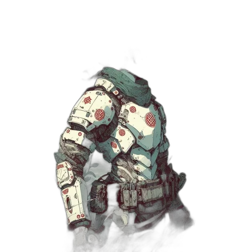robot, jacket, creature, mask transparent PNG cut-out