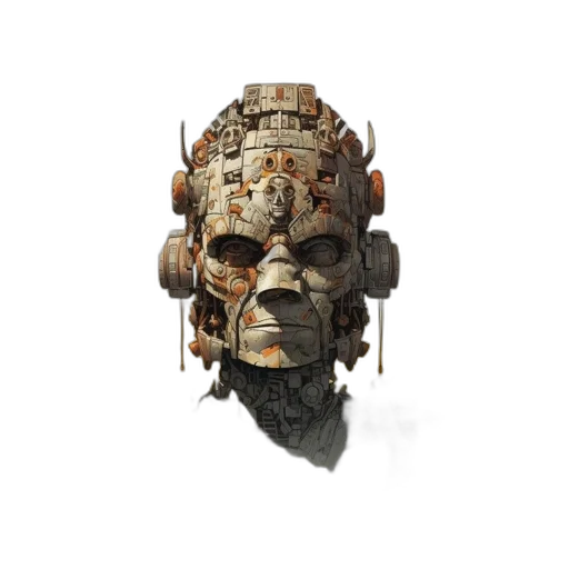 mask, face, robot, crown transparent PNG cut-out