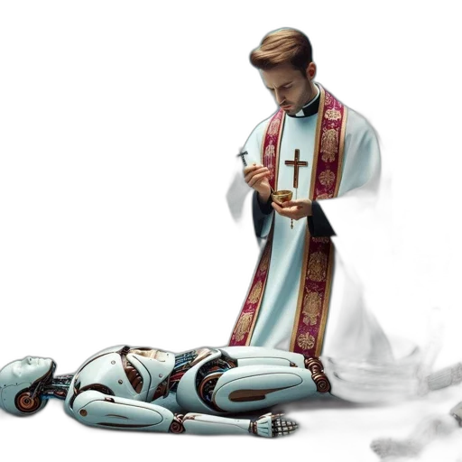 concept art, photorealistic, 3d render, priestly transparent PNG cut-out