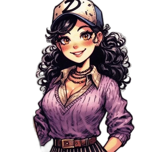 hat, staff, cartoon, watercolor transparent PNG cut-out