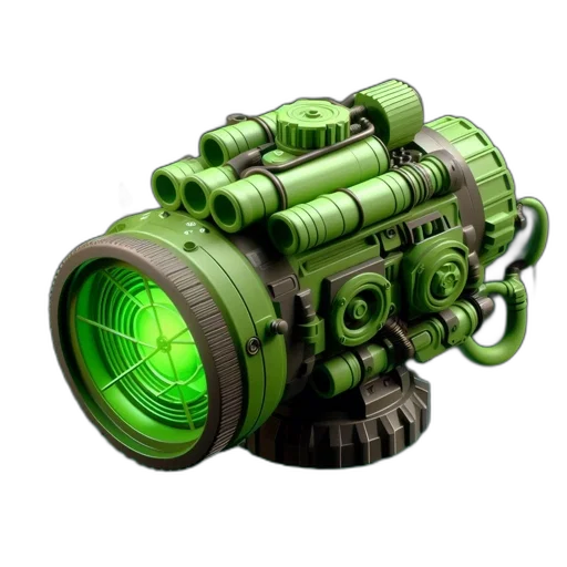 weapon, robot, 3d render, concept art transparent PNG cut-out