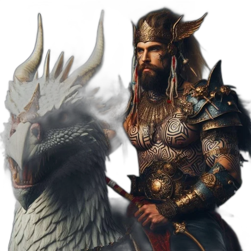 dragon, animal, sword, fantasy art transparent PNG cut-out