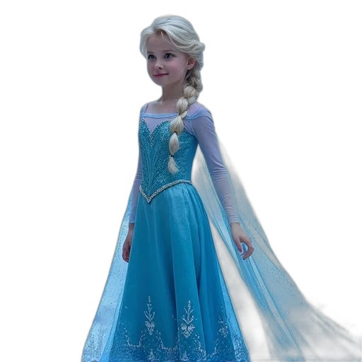 dress, 3d render, concept art, frozen transparent PNG cut-out