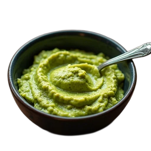 food, photorealistic, green, bowl transparent PNG cut-out