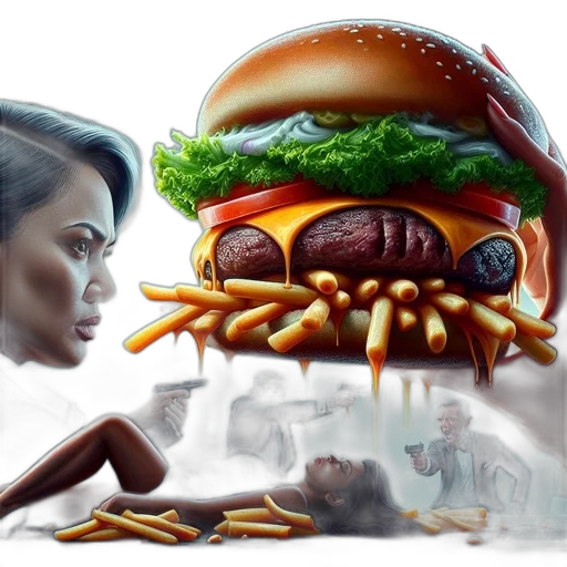 food, photorealistic, concept art, 3d render transparent PNG cut-out