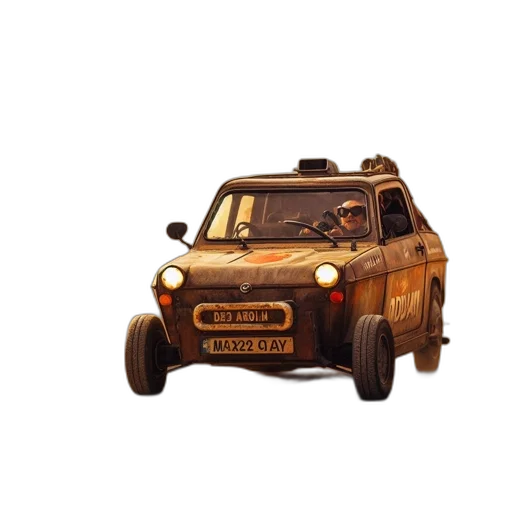 car, robot, weapon, 3d render transparent PNG cut-out