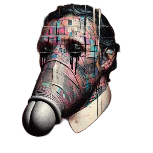mask, face, robot, jacket transparent PNG cut-out