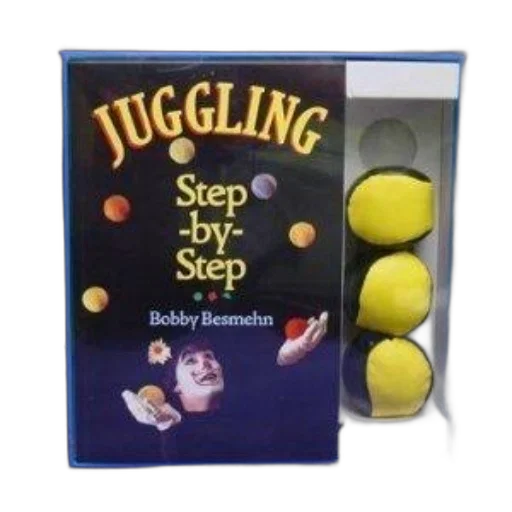 book, titled, juggling, step-by-step transparent PNG cut-out