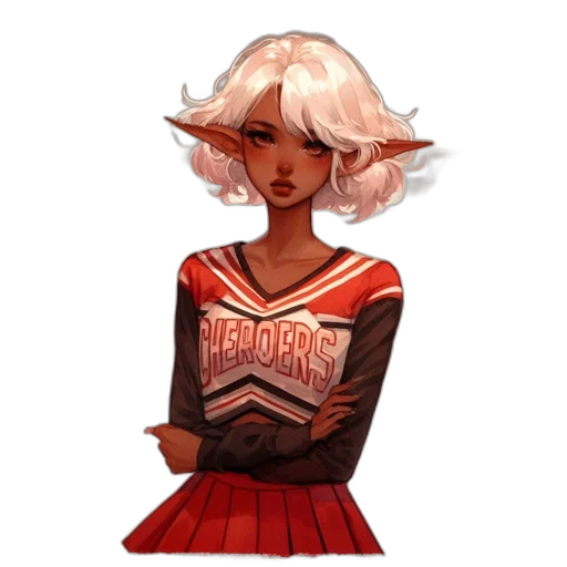 dress, hair, staff, face transparent PNG cut-out