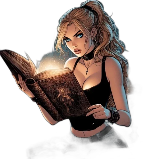 comic book art, fantasy art, concept art, cartoon transparent PNG cut-out