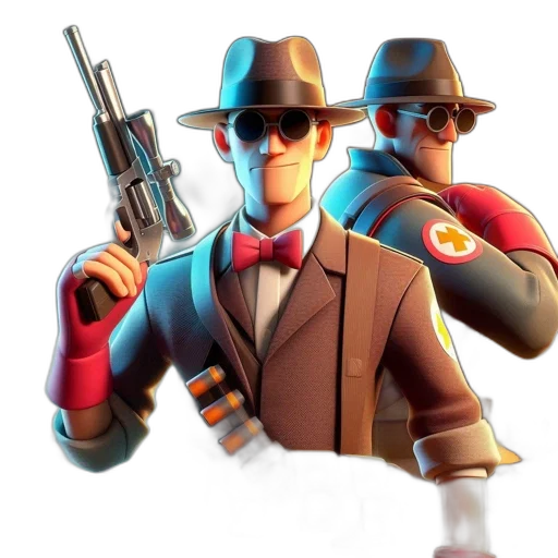 jacket, weapon, hat, robot transparent PNG cut-out