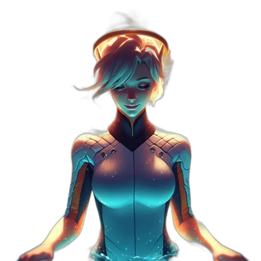 robot, dress, jacket, staff transparent PNG cut-out