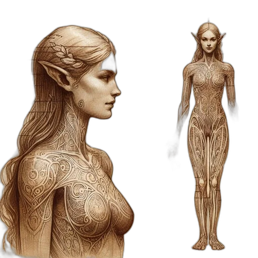 dress, jewelry, concept art, fantasy art transparent PNG cut-out