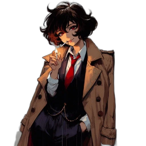 jacket, mask, face, staff transparent PNG cut-out