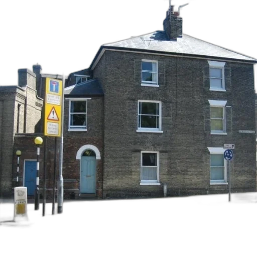 building, 3d render, photorealistic, city street transparent PNG cut-out
