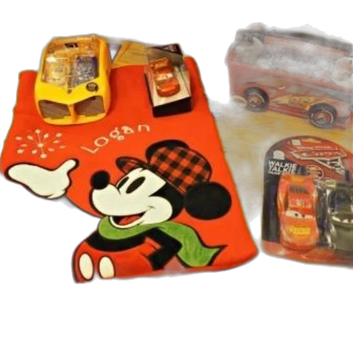 car, red, blanket, mickey transparent PNG cut-out