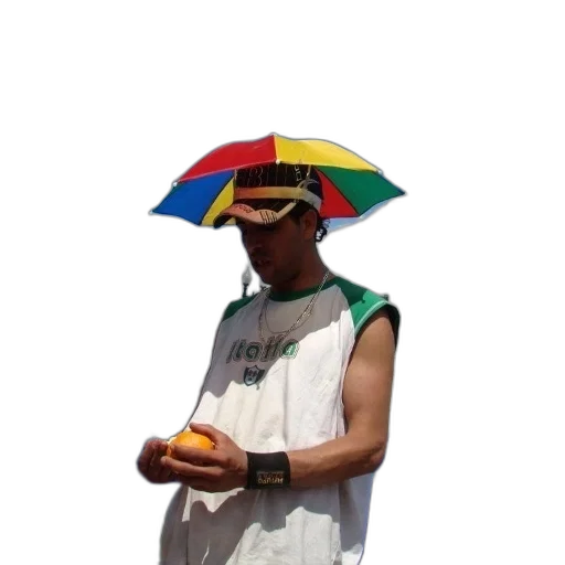 umbrella, hat, staff, mask transparent PNG cut-out