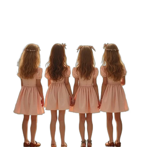 dress, hair, crown, shoes transparent PNG cut-out