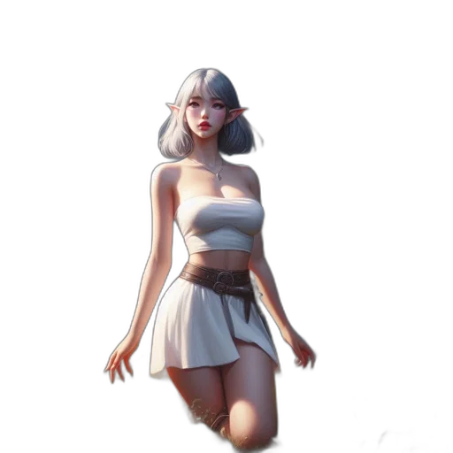 dress, concept art, fantasy art, 3d render transparent PNG cut-out