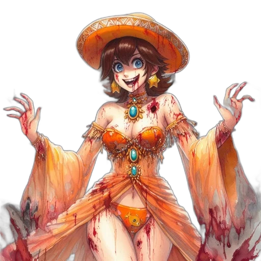 dress, staff, jewelry, concept art transparent PNG cut-out