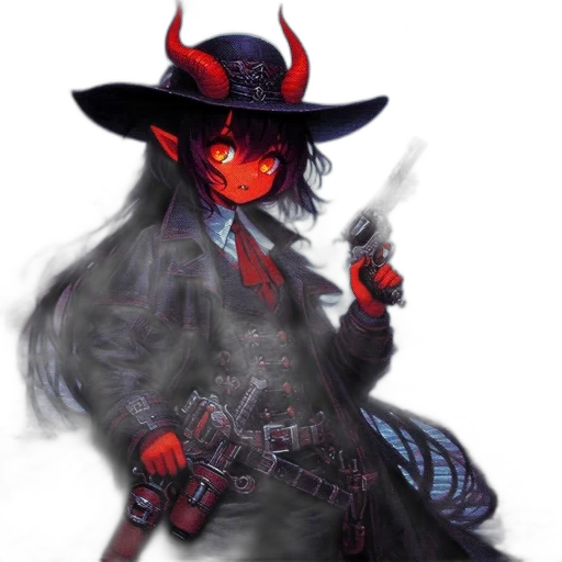 staff, weapon, jacket, hat transparent PNG cut-out