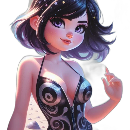 dress, jewelry, staff, crown transparent PNG cut-out