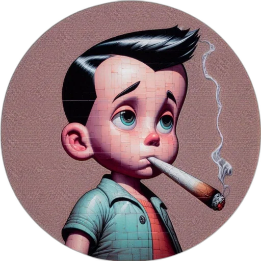 jacket, face, comic book art, cartoon transparent PNG cut-out