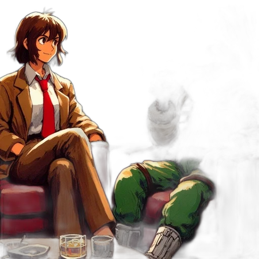 jacket, concept art, comic book art, pixel art transparent PNG cut-out
