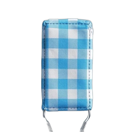 bottle, blue, white, gingham transparent PNG cut-out