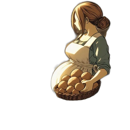 dress, staff, food, creature transparent PNG cut-out