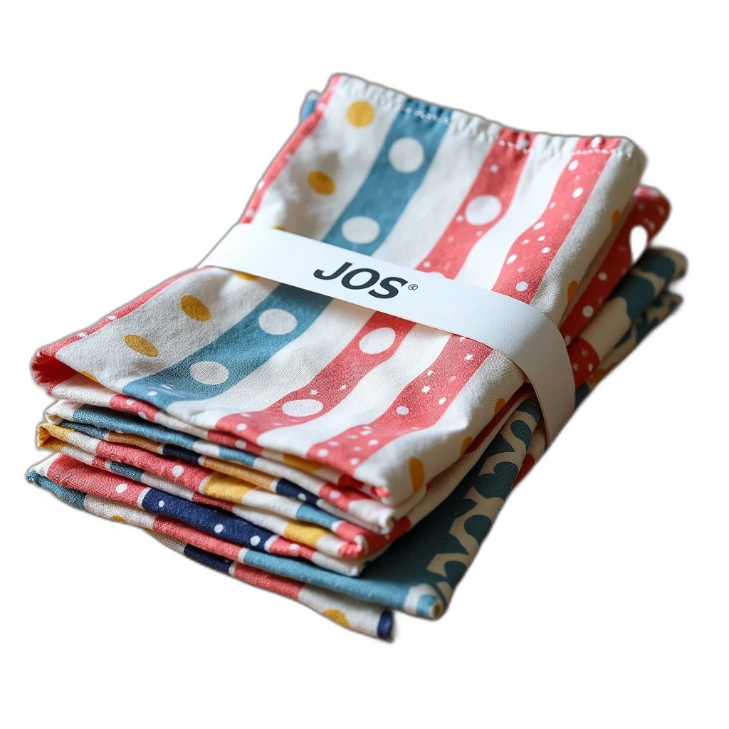stack, colorful, cloth, napkins transparent PNG cut-out