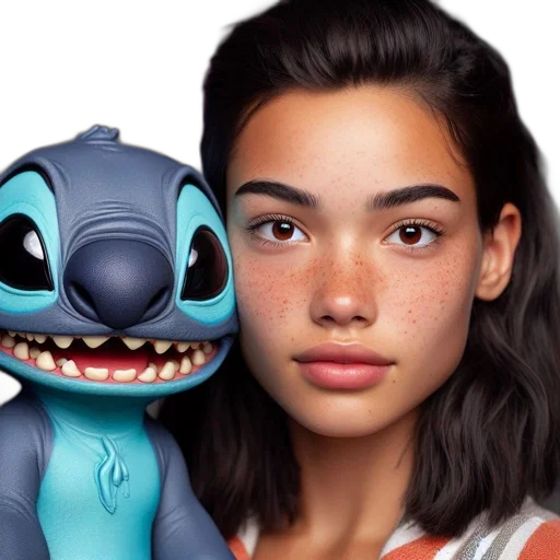 creature, face, photorealistic, 3d render transparent PNG cut-out