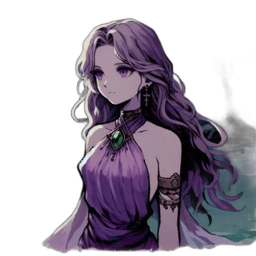 dress, jewelry, staff, crown transparent PNG cut-out